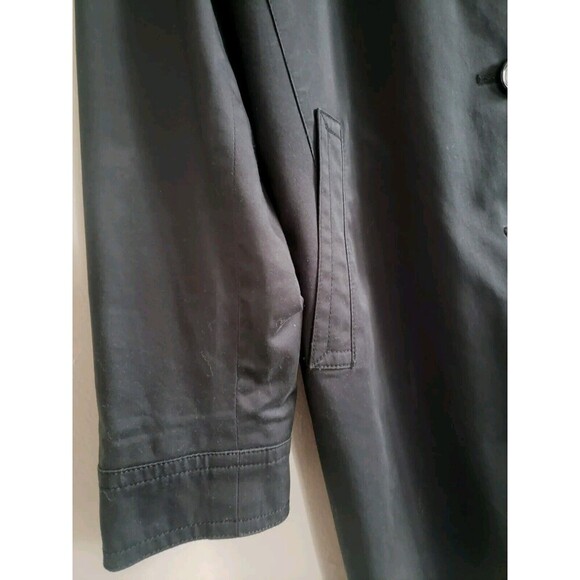 Coach Trench Coat Women's Medium Black Button Front  Capsule Staple Quiet Luxury - Picture 4 of 9